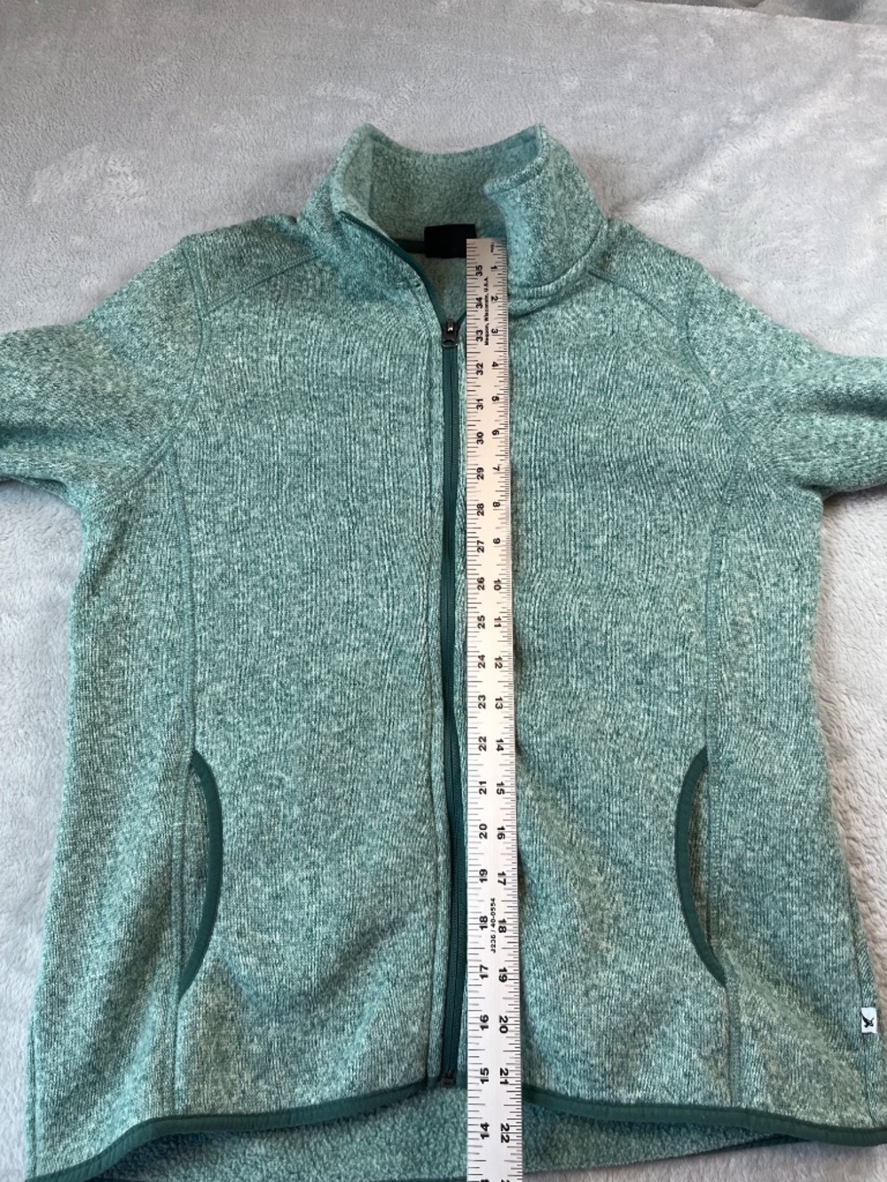 Eddie Bauer sz M Full Zip Fleece Sweater Jacket Cabincore Hike Gorpcore Barncoat - Picture 11 of 12